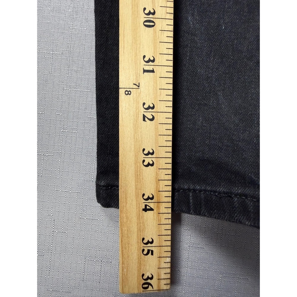 Levis 512 Slim Taper Jeans Mens 32x34 Black Distressed Ripped Denim 28833-0365 - Picture 6 of 12